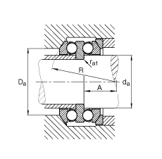 推力深溝球軸承 54210, 根據(jù) DIN 711/ISO 104 標(biāo)準(zhǔn)的主要尺寸，雙向，帶球面軸承座圈，可分離