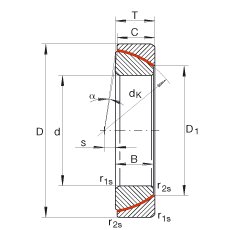 角接觸關節(jié)軸承 GE40-SW, 根據(jù) DIN ISO 12 240-2 標準，免維護