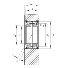 液壓桿端軸承 GF50-DO, 根據(jù) DIN ISO 12 240-4 標(biāo)準(zhǔn)，帶焊接面，需維護(hù)