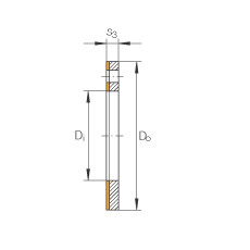 推力墊圈 EGW38-E40-B, 推力墊圈，免維護(hù)，帶銅襯