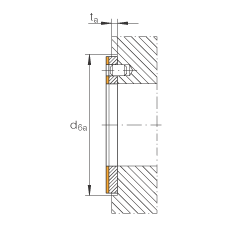 推力墊圈 EGW38-E40-B, 推力墊圈，免維護(hù)，帶銅襯