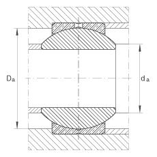 關(guān)節(jié)軸承 GE6-PB, 根據(jù) DIN ISO 12 240-1 標(biāo)準(zhǔn)，尺寸系列 K，需維護(hù)