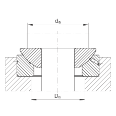 推力關(guān)節(jié)軸承 GE160-AX, 根據(jù) DIN ISO 12 240-3 標(biāo)準(zhǔn)，需維護(hù)